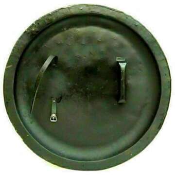 Medieval Round 300 Spartan Shield - Greek King Leonidas 18 Gauge Steel Armor LARP SCA Warrior Cosplay Battle Ready Shield Men (24 Inches) Gold