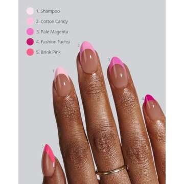 BTArtboxnails French Tip Press On Nails - Short Almond Style