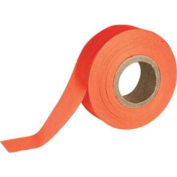 Brady Orange Flagging Tape for Boundaries and Hazardous Areas - Non-Adhesive Tape, 1.188" Width, 300' Length (Pack of 1) - 58344