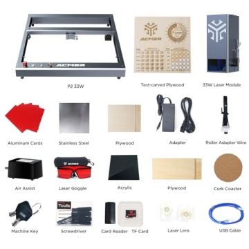 ACMER P2 33W Laser Engraver for Wood, Metal & More
