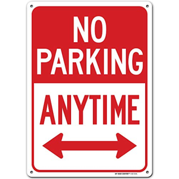 No Parking Anytime Sign - 10" x 14" Rust-Free Aluminum, Fade-Resistant, Made in USA