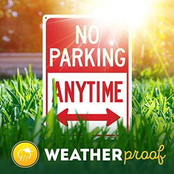No Parking Anytime Sign - Durable 10x14 Aluminum Sign