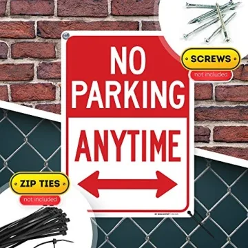 No Parking Anytime Sign - Durable 10x14 Aluminum Sign