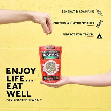Seapoint Farms Dry Roasted Edamame, Sea Salt, Vegan, Gluten-Free, Kosher, and Non-GMO, Crunchy Snack for Healthy Snacking, 4 oz. Bag (Pack of 12)