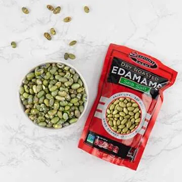 Seapoint Farms Dry Roasted Edamame, Sea Salt, Vegan, Gluten-Free, Kosher, and Non-GMO, Crunchy Snack for Healthy Snacking, 4 oz. Bag (Pack of 12)