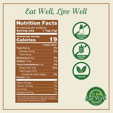 Eat Well Premium Foods - Ceylon Cinnamon Ground Powder 16oz Reseable Bag,100% Natural