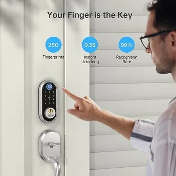 Smart Deadbolt with Fingerprint and Bluetooth Entry