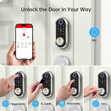 Smart Deadbolt with Fingerprint and Bluetooth Entry