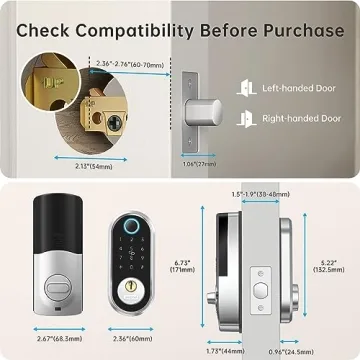 Smart Deadbolt with Fingerprint and Bluetooth Entry