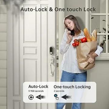 Smart Deadbolt with Fingerprint and Bluetooth Entry