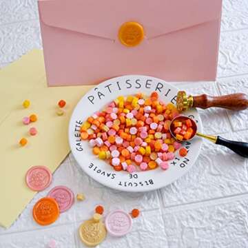 Colorful Wax Seal Beads - 24 Colors Sealing Wax Beads for Stamp Seals, Decor for Envelope Letter Wed...