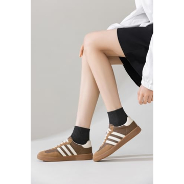 ACCFOD Women's Black Ankle Socks – Premium Cotton Athletic Mini Crew