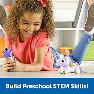 Learning Resources Coding Critters MagiCoders: Skye the Unicorn, Screen-Free Early Coding Toy For Kids, Interactive STEM Coding Pet, 22 Pieces, Ages 4+