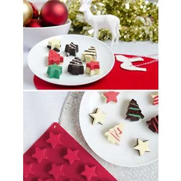 Versatile StarPack Silicone Christmas Candy Molds for Festive Treats