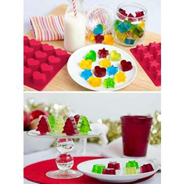 Versatile StarPack Silicone Christmas Candy Molds for Festive Treats