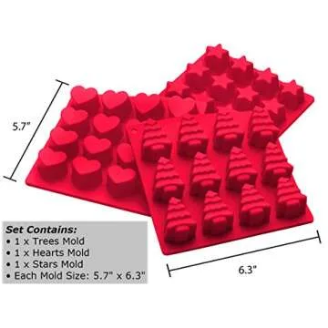Versatile StarPack Silicone Christmas Candy Molds for Festive Treats
