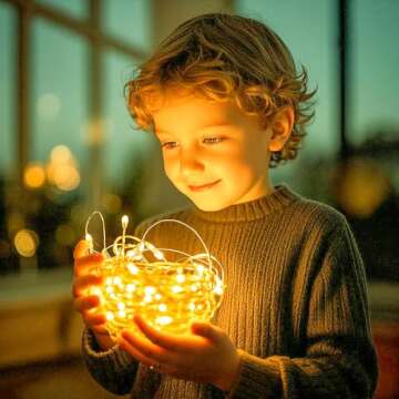 Ehome Fairy Lights, USB Operated Fairy Light Plug in 33ft 100 Led Waterproof String Lights Copper Wire Decorative String Light for Bedroom Indoor Christmas Wedding Party Patio Window