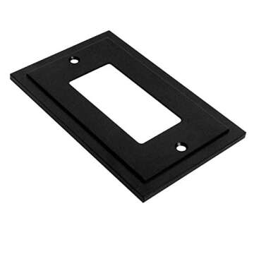 Modern Edge Decorative Wall Plate Switch Plate Outlet Cover, Durable Solid Zinc Alloy (Single Decora...