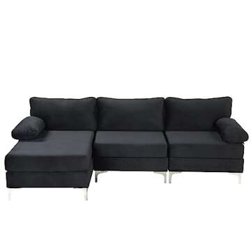 Luxurious Casa Andrea Milano Velvet Sectional Sofa