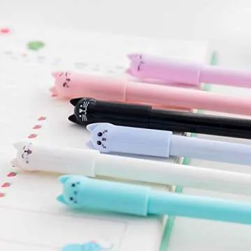 Sencoo 24 Cute Cat Gel Pens - Perfect for Gifts and Office Supplies
