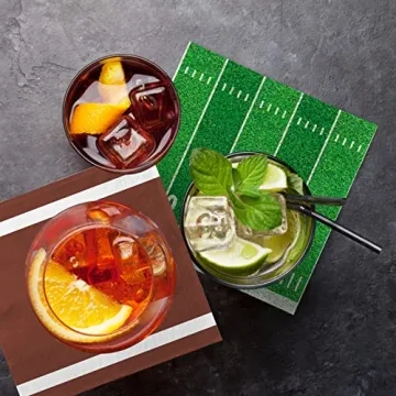 Football Birthday Party Disposable Napkins 80 Pack