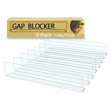 8-Pack Toy Blocker, QIYIHOME Gap Bumper for Under Furniture, BPA Free Safe PVC with Strong Adhesive,...