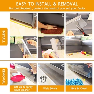 8-Pack Toy Blocker for Under Furniture - BPA Free PVC