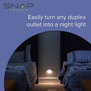 SnapPower GuideLight 2 Pack for Duplex Outlets with LED Night Lights