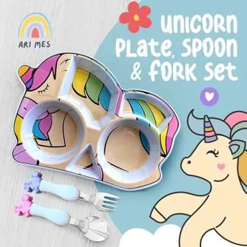 ARI MES Unicorn Plate Set - Fun, Safe & Lightweight