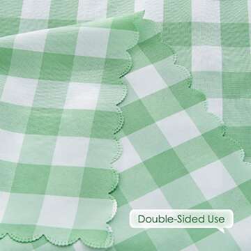 LUOLUO Rectangle Checkered Tablecloth Buffalo Plaid Yarn Dyed Table Cloth Washable Gingham Tableclot...