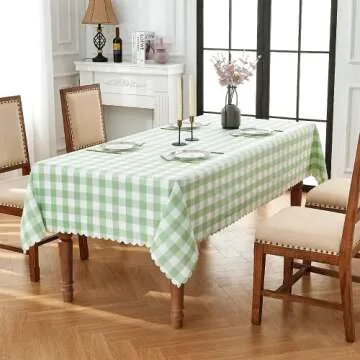 LUOLUO Yarn Dyed Buffalo Plaid Tablecloth for Any Occasion