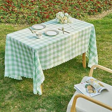 LUOLUO Yarn Dyed Buffalo Plaid Tablecloth for Any Occasion