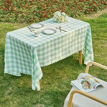 LUOLUO Yarn Dyed Buffalo Plaid Tablecloth for Any Occasion