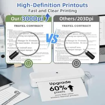 Phomemo M834 Wireless Thermal Printer for All Devices