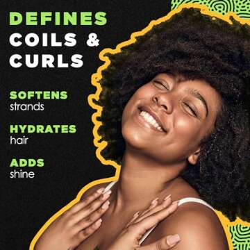 MY BLACK IS BEAUTIFUL Sulfate Free Hydrating Curl Cream for Curly and Coily Hair with Coconut Oil, H...