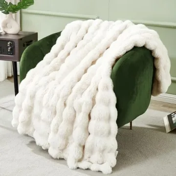 DREAMNINE Plush Faux Rabbit Fur Throw Blanket - Cozy Comfort