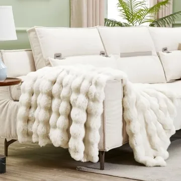 DREAMNINE Plush Faux Rabbit Fur Throw Blanket - Cozy Comfort