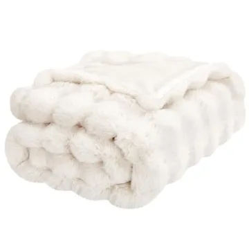 DREAMNINE Plush Faux Rabbit Fur Throw Blanket - Cozy Comfort
