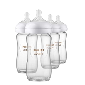 Philips AVENT Glass Natural Baby Bottles with Nipples