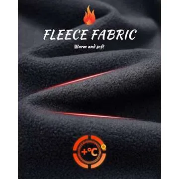 MAGCOMSEN Mens Tactical Jacket Warm Fleece Lined Softshell Jacket Stand Collar Windbreaker Outwear Black L