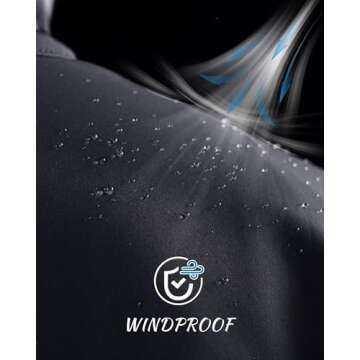 MAGCOMSEN Mens Tactical Jacket Warm Fleece Lined Softshell Jacket Stand Collar Windbreaker Outwear Black L