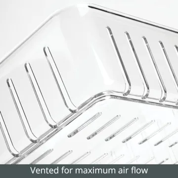 mDesign Plastic Food Container Organizer for Produce Storage