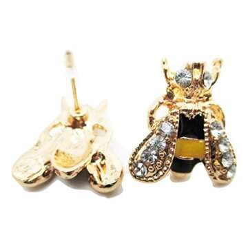 Bumble Bee Stud Post Earrings - New - Pair!