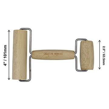 Creative Hobbies Hardwood Pony Roller - 2 in 1 Design Dual Roller Tool for Ceramic, Pottery Clay Wor...