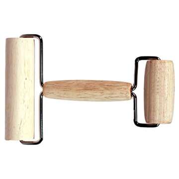 Creative Hobbies Hardwood Pony Roller - 2 in 1 Design Dual Roller Tool for Ceramic, Pottery Clay Working, Rhinestone Embroidery Diamond Painting, Craft Clay Roller, Wooden Roller