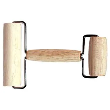 Creative Hobbies Hardwood Pony Roller - 2 in 1 Design Dual Roller Tool for Ceramic, Pottery Clay Working, Rhinestone Embroidery Diamond Painting, Craft Clay Roller, Wooden Roller