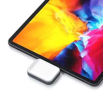 Satechi USB C Wireless Charging Dock - Compatible with Apple AirPods Pro 2/1 & AirPods Gen 3/2/ 1 with Wireless Charging Case (Not Included)