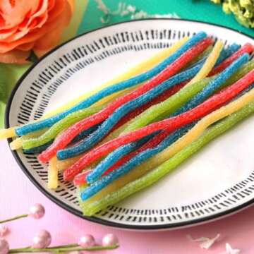 Sour Power Candy Straws Assortment, Bulk 12 Pack 4 Flavor Variety, Sour Straws Mix Gummy Candy, Assorted Gelatin Free Vegan Candy, Easter Basket Stuffer, Movie Theater and Party Bag Candy Kids Gifts