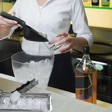 Stainless Steel Ice Cube Maker Tray,Lever Style Ice Cube Mold Quick To Making 18 Ice Cubes