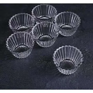 CERENILY MiniSmall Glass Bowls - Small Bowls Perfect for Prep, Dips, Nuts, or Candy - Meal Prep Bowls or Dessert Bowls, Set of 6